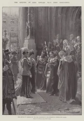 Die Eröffnung des ersten Parlaments von König Edward VII